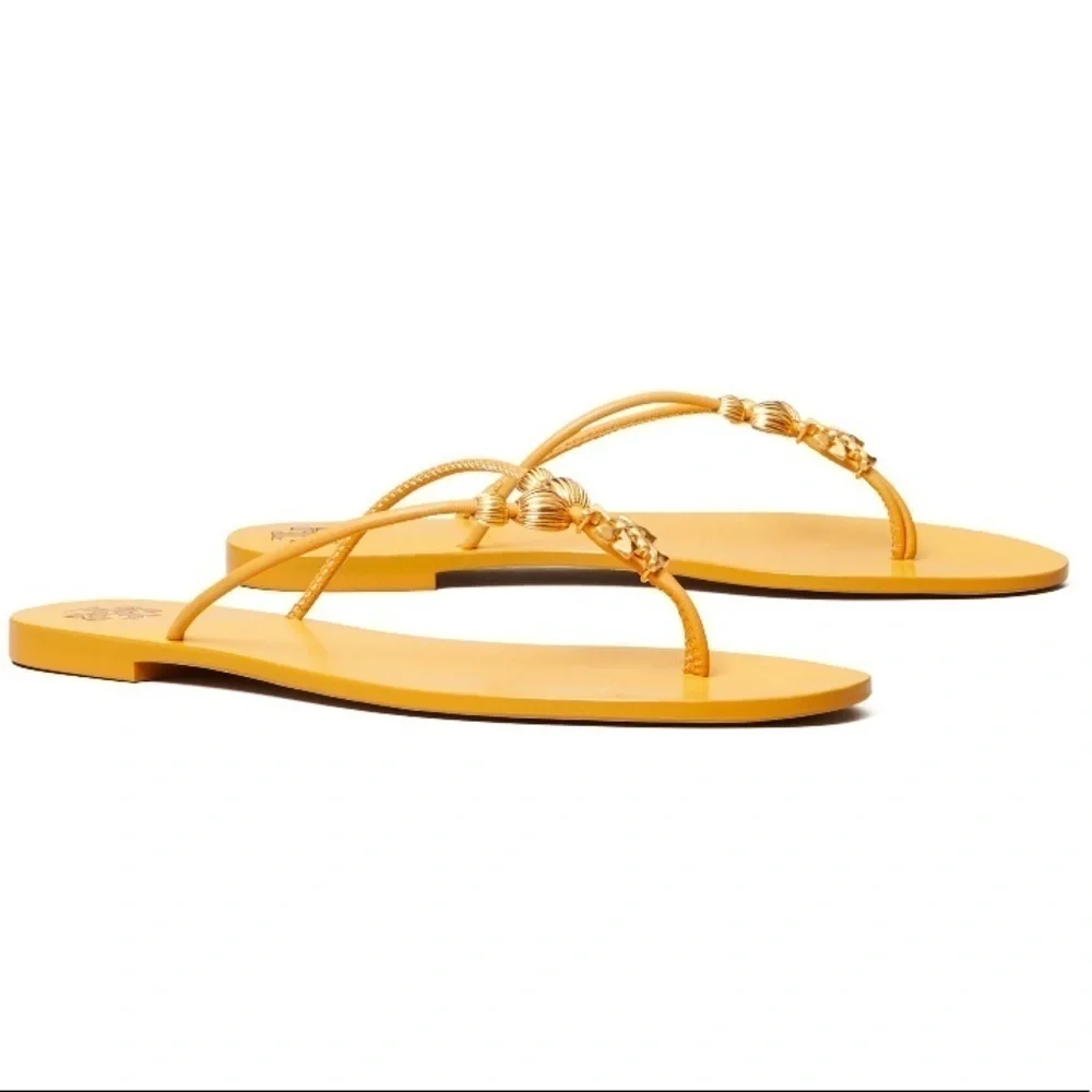 NIB TORY BURCH Capri Flip Flop sandals in yellow Size: 9